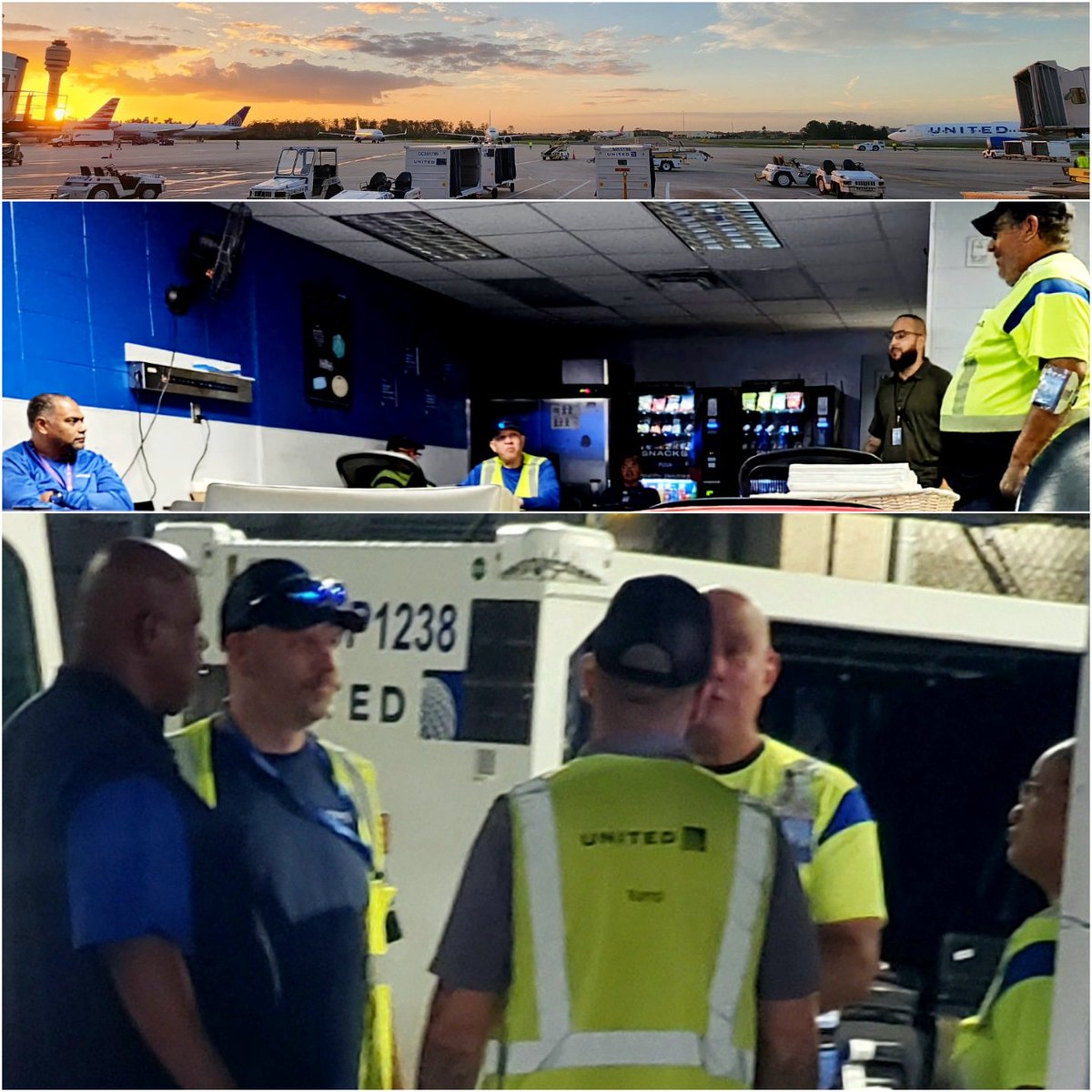 Buenos dia @united. A beautiful morning and operational start with #MCOFinest. 🌅 Early morning briefing, 100% 🌟 flights and can't forget that beautiful Florida sunrise. @AOSafetyUAL @AO_Performance @LouFarinaccio @SteveTanzella @jeremyf73186955