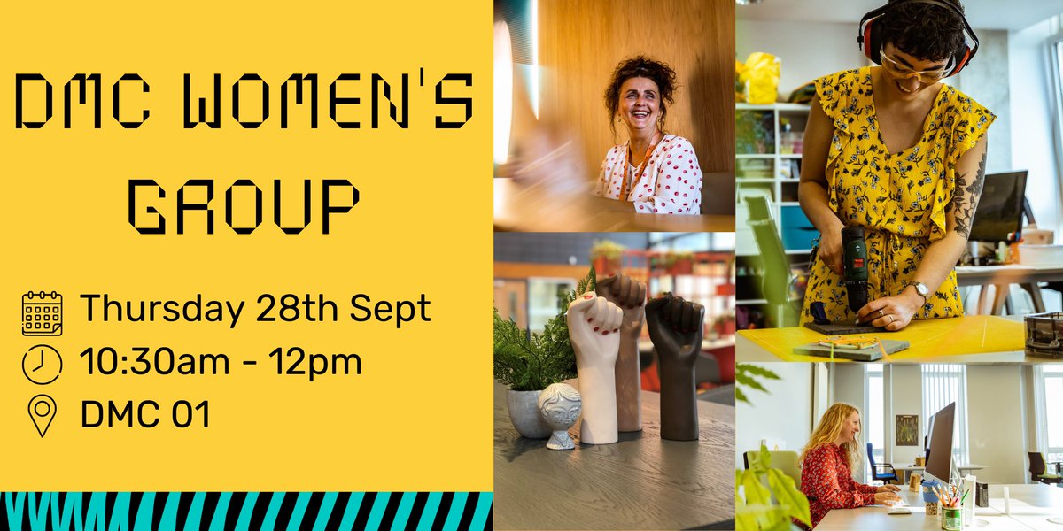 Our DMC women's group is back later this month!

At this meeting, the group will share knowledge about their industries and will be joined by Lisa White, Personal Development Coach and Director of White Apple Thinking! 

Looking to join? Register here:
eventbrite.co.uk/e/dmc-womens-g…
