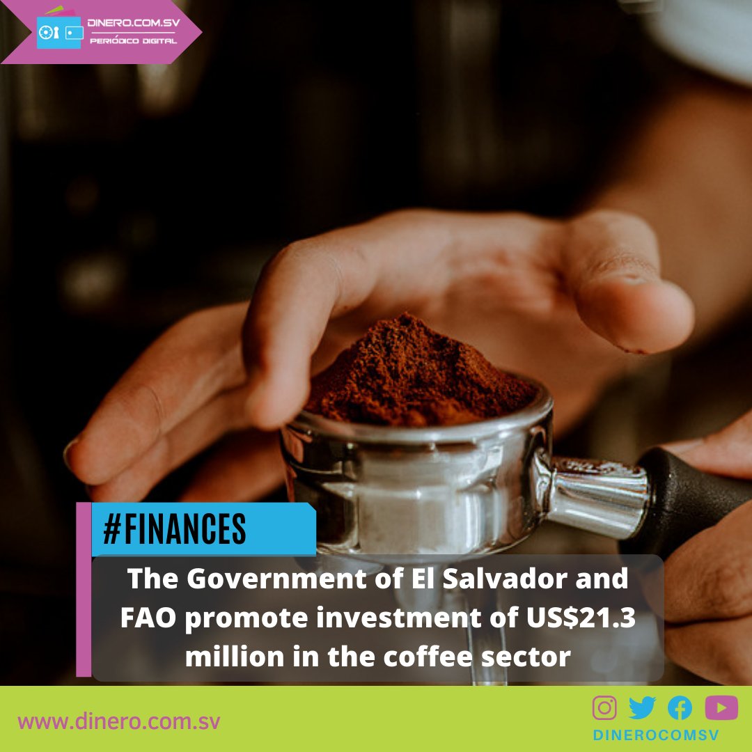 dinerocomsv's tweet photo. #Finances The Government of El Salvador and @FAOElSalvador promote investment of US$21.3 million in the coffee sector @AgriculturaSV
Read it here: https://t.co/RhdwrfU9St
#GovernmentofElSalvador #FAO #investment #coffeesector https://t.co/6OGWiRO1JJ