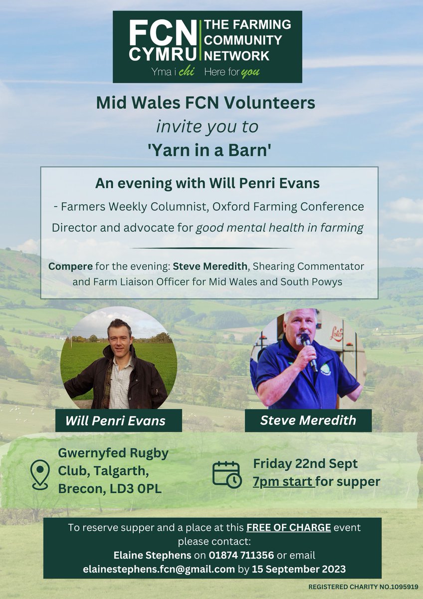 Join us for a Yarn in a Barn with @willpenrievans and Steve Meredith on 22 September. Free event including supper. Register now to secure a place.
#farminghelp