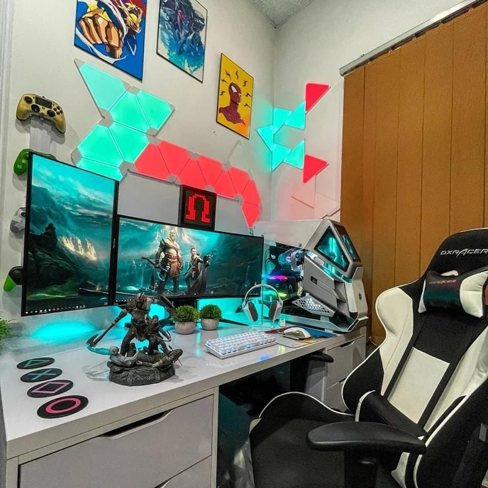 แต่งโต๊ะคอมยังไงให้ไม่น่าเบื่อด้วยไฟสามเหลี่ยมRGB ยิ่งเปลี่ยนสีได้ตามมู้ดของแต่วันยิ่งเท่เหมือนได้ห้องใหม่ทุกวัน😆 

📌พิกัดไฟสามเหลี่ยม shope.ee/6fCToEISLi

#ไฟสามเหลี่ยมRGB #จัดโต๊ะคอม #ไฟRGB #อิงฟ้าเอวS