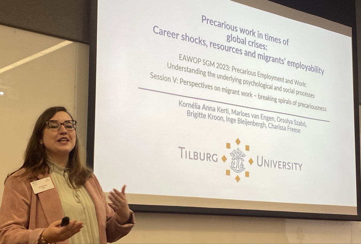 So important to understand the role of migrant workers in this precarious work space - thanks to kornelia Kerri @EAWOP sgm precarious work <a href="/EawopI/">EAWOP impact incubator = EAWOPii</a>
