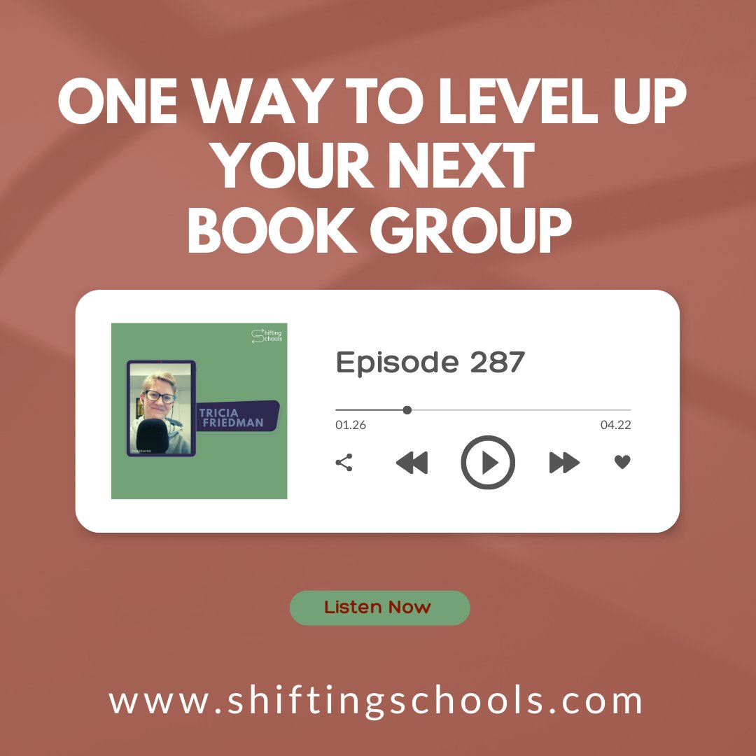 Are you facilitating an upcoming book group? Do you coordinate book clubs for your PLC? Check out episode 287: shiftingschools.com