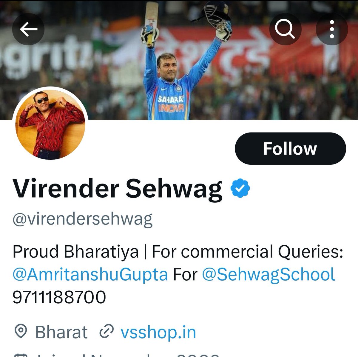 @virendersehwag @JayShah खुद की छाती पर INDIA लिखा हुआ है, ज्ञान देना है बिना बात का, जब विदेश जाते हो तो कोई कहता है क्या भारत से आए हो ? बैटिंग करते वक्त बहुत समझदार समझता था तुम्हें ! अच्छा हुआ समय से पहले रिटायर हो गए नहीं तो आज भारत को तुम्हारी कमी खलती नहीं Sorry INDIA को।