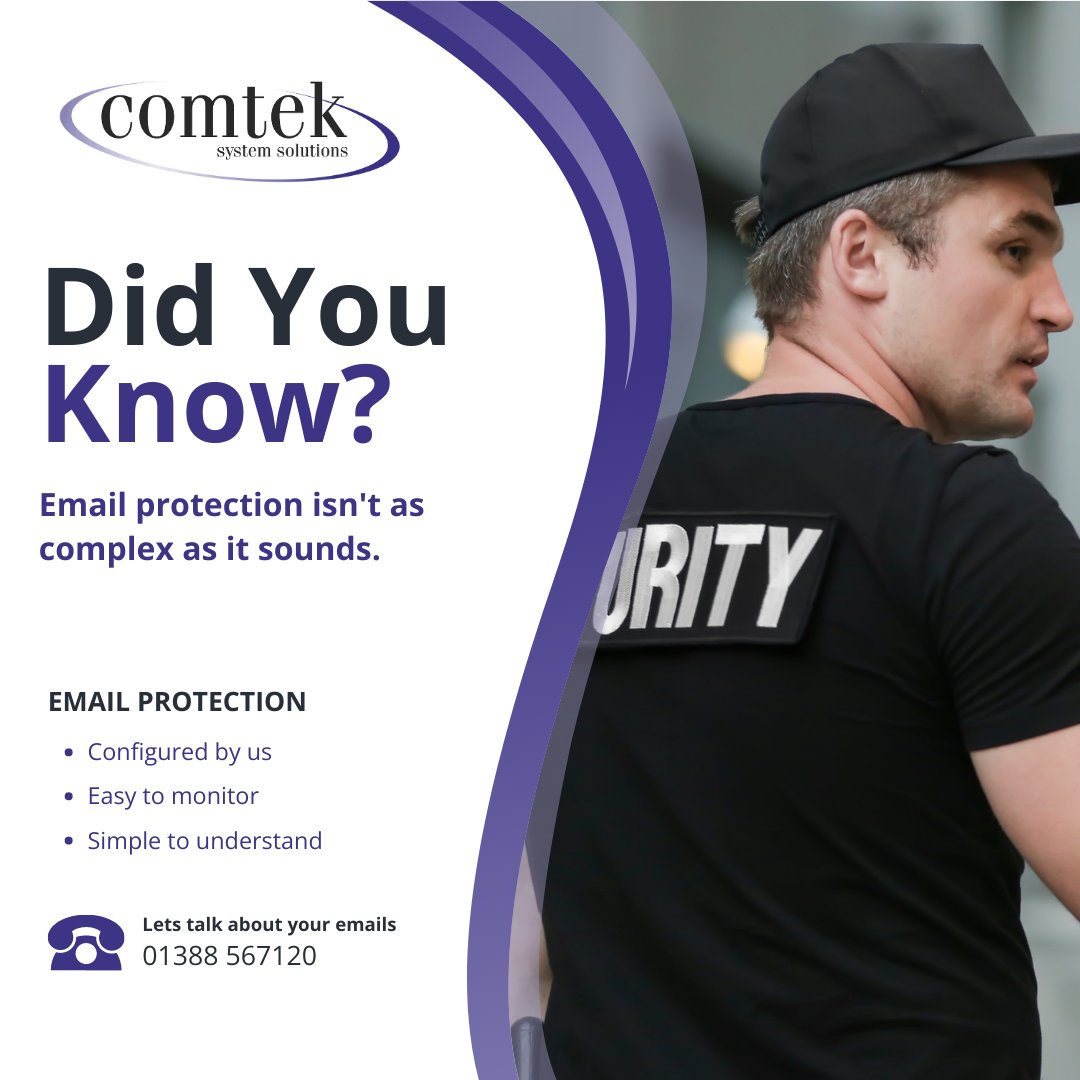 ComtekSolutions's tweet image. Email Spoofing? more likely than you think. Protecting your business communications has never been more important with phishing and spoofing on the rise, keep your clients confident and your business secure with email protection by Comtek #EmailProtection #DidYouKnow