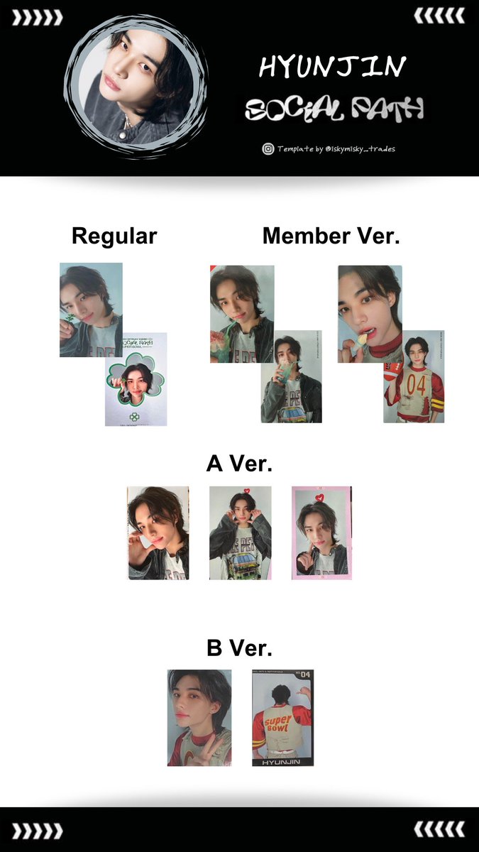 SOCIAL PATH TEMPLATE INDIVIDUAL ALBUM PHOTOCARDS - Bangchan