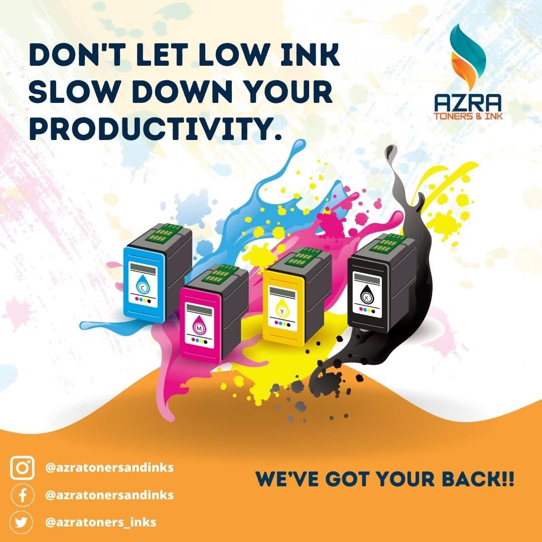 Ink troubles slowing you down? Not on our watch! 🏃‍♂️Stay on top of your game with AZRA’s ink-saving tricks! #ProductivityTips #InkSolutions #AzraTonersAndInks