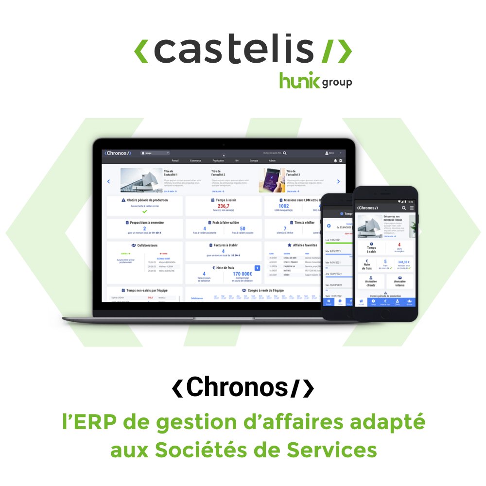 castelis's tweet photo. 🚀 Découvrez Chronos : L' #ERP de Gestion d'Affaires Conçu pour les Sociétés de Services ! Obtenez bien plus qu'un simple outil de gestion. C'est une solution sur mesure pour les défis spécifiques de votre industrie. #Chronos #gestion #entreprise #logiciel https://t.co/8IW2DJJxCk https://t.co/Ekp5goTStq