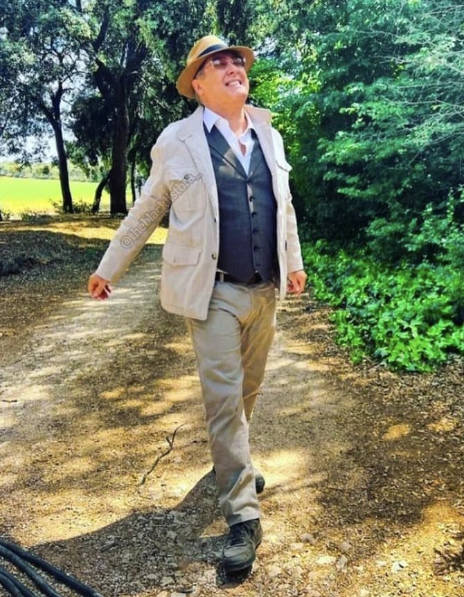 WinifredEmily's tweet photo. This is #JamesSpader in Spain, having just completed the final shoot of the final scene of the final episode of 10 seasons of #TheBlacklist 

And he’s shouting: 

“I’m freeeee!!!”

(Or so I imagine) https://t.co/l4Yn0Yb7E1