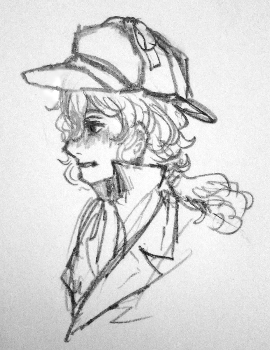 Miller_White14's tweet photo. 横顔練習中…
#イラスト #アナログ絵  #oc #創作 https://t.co/nGXnnWjQka