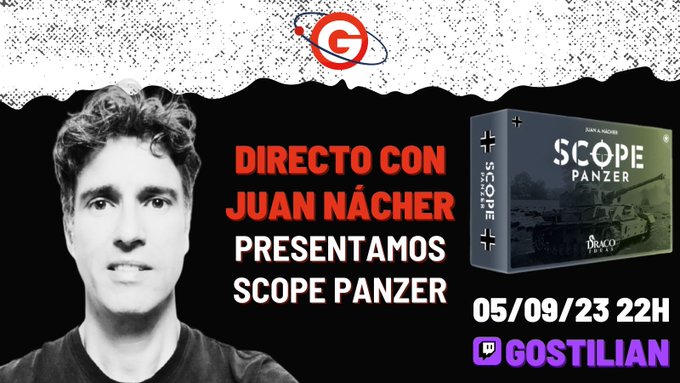 DracoIdeas's tweet photo. Esta noche a las 🎬 22:00 Horas 🎬
En directo, no te lo pierdas, con el autor de la serie SCOPE, Juan Nácher
https://t.co/11YvRN0kdh
#ScopePanzer
@Gostilian https://t.co/FqZ2wDUKEa