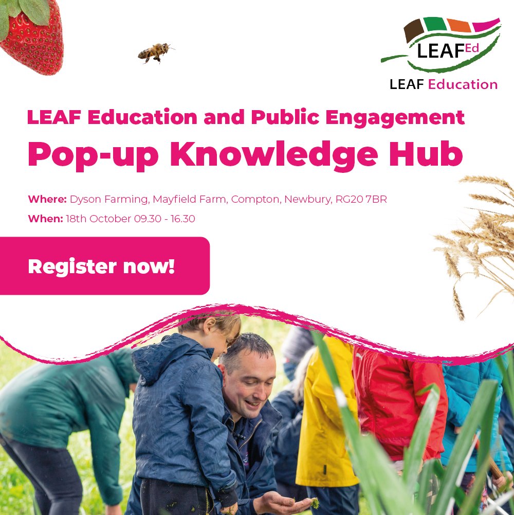 Farmers!👩‍🌾
Join our Pop-up Knowledge Hub and be motivated to offer different opportunities to young people; we aim to motivate you to try and be even more confident in your offer to schools and the public!

Check your emails for discount codes👇
leaf.eco/events/pop-up-…