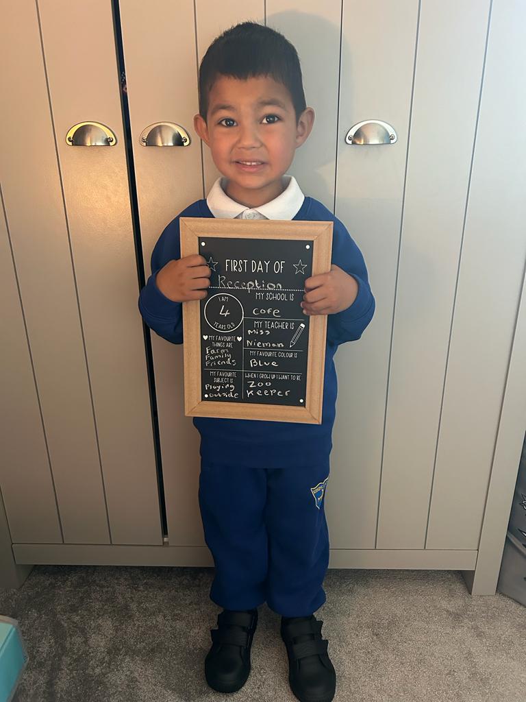 First day of Reception 💙<a href="/ReceptionKCE/">Nursery(Ash) and Reception(Birch) Class</a>