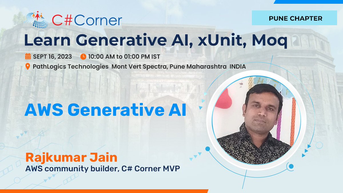 CsharpCorner's tweet image. C# Corner Pune Chapter Meet is back! Join us on September 16 for a deep dive into AWS Generative AI with @Rajkumar9399990. It's a must-attend session for tech enthusiasts and developers.
Register now: tinyurl.com/mwwas9s2
#AWS #GenerativeAI #AWSGenerativeAI #developers…