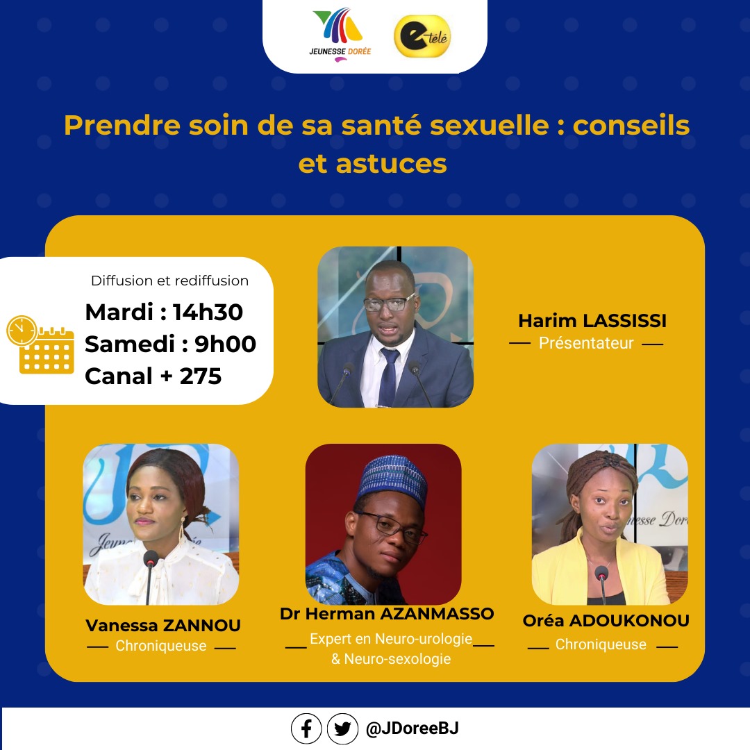 🟥 Prendre soin de sa santé sexuelle : Conseils et astuces

Le Dr Herman Raphaël AZANMANSSO , Expert en Neuro-urologie et Neuro-sexologie donne sur le plateau de #JuniorAfrique quelques conseils pour prendre soin de sa #santé #sexuelle. Tout à l'heure à 14h30mn

#JDoreeBJ
