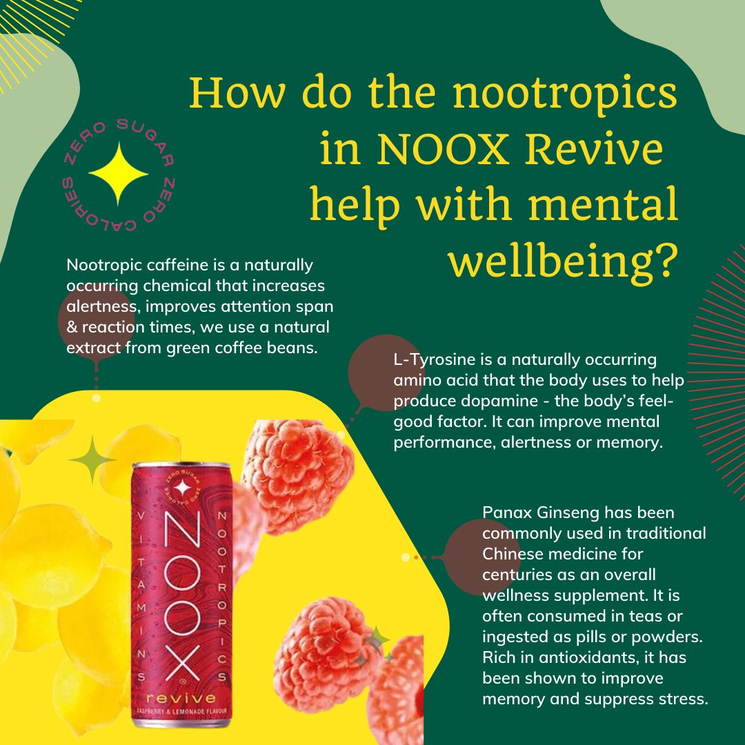 NOOX Revive is the result of extensive research, trial and testing. The aim was to create a great-tasting health drink - a liquid “superfood” for the brain, without any crash impact often associated with other functional drinks. #vegan #healthtips #nootropicsuk #health