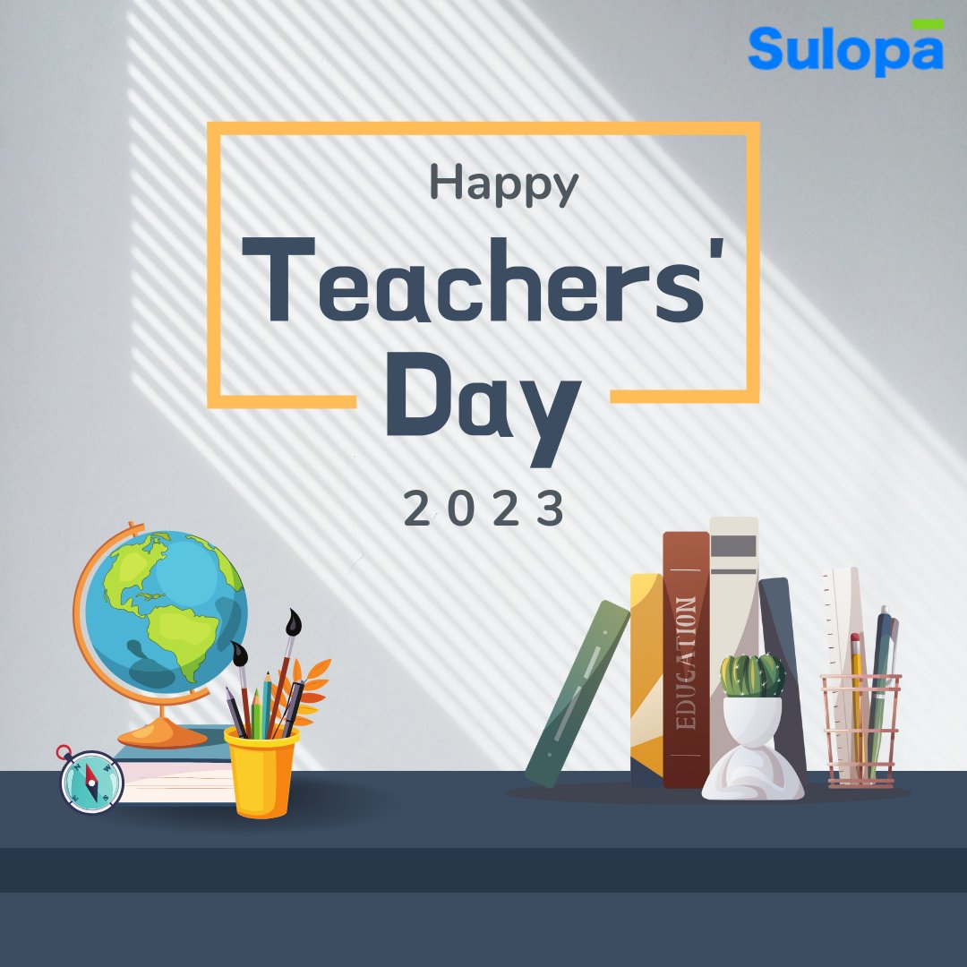 sulopa's tweet photo. Happy Teacher's Day!
Today, we celebrate the incredible educators who inspire, guide, and shape the minds of our future leaders. 
To all the teachers and guides out there, thank you for your unwavering commitment to education. https://t.co/BUqmgO8bL3
