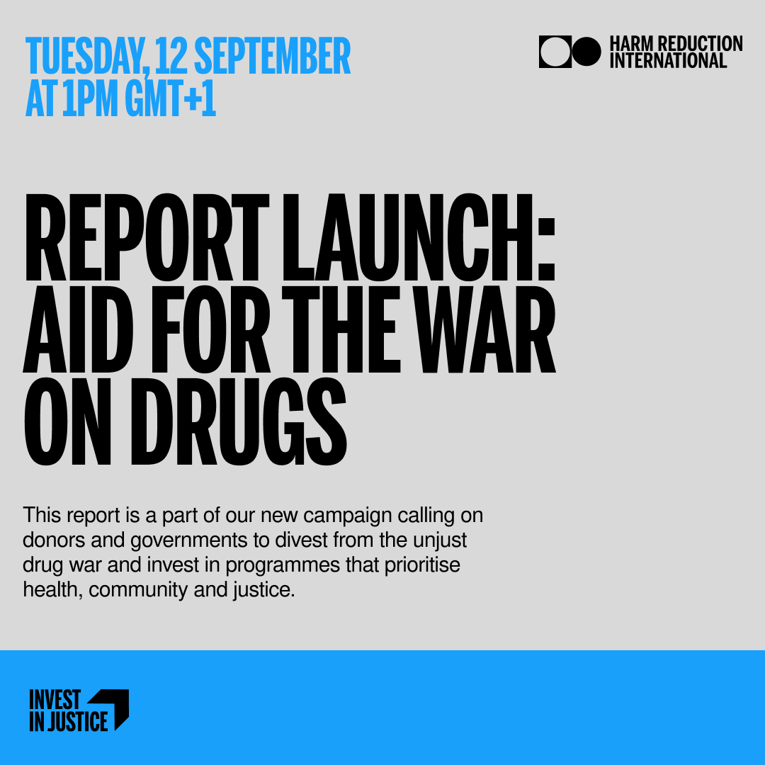 NEXT WEEK: Join us for the launch of our new report, which looks at how wealthy governments are using international aid to influence drug policies in low- and middle-income countries. #investinjustice 

Register now at tinyurl.com/4fuv55a9