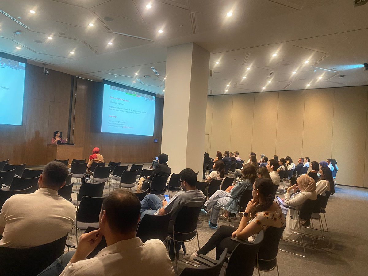 CRI_AUBMC's tweet photo. Amazing session with Dr.  @olazein3 discussing “Effective Literature Search I” as part of our medical research lecture series @Marlene__ch @HakimLara @AUB_Lebanon @AUBMC_Official https://t.co/cllEy1yqDt