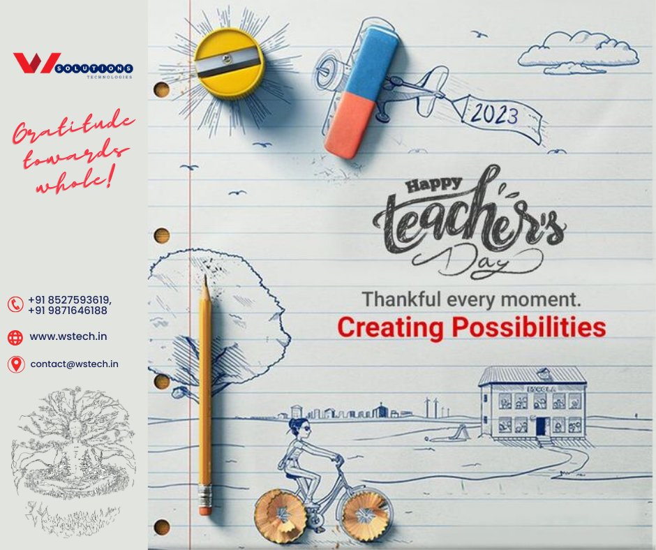 📚 Happy Teachers' Day! 🍎
 @WebSolutionsTechnologies

#TeachersDay #WebSolutionsTech #wstech #websolutionstechnologies #Gratitude #TechGurus #AlwaysLearning #DigitalJourney #TechMentors #InnovationNation #LearningFromExperience #CodeCraftsmanship #DesignExcellence