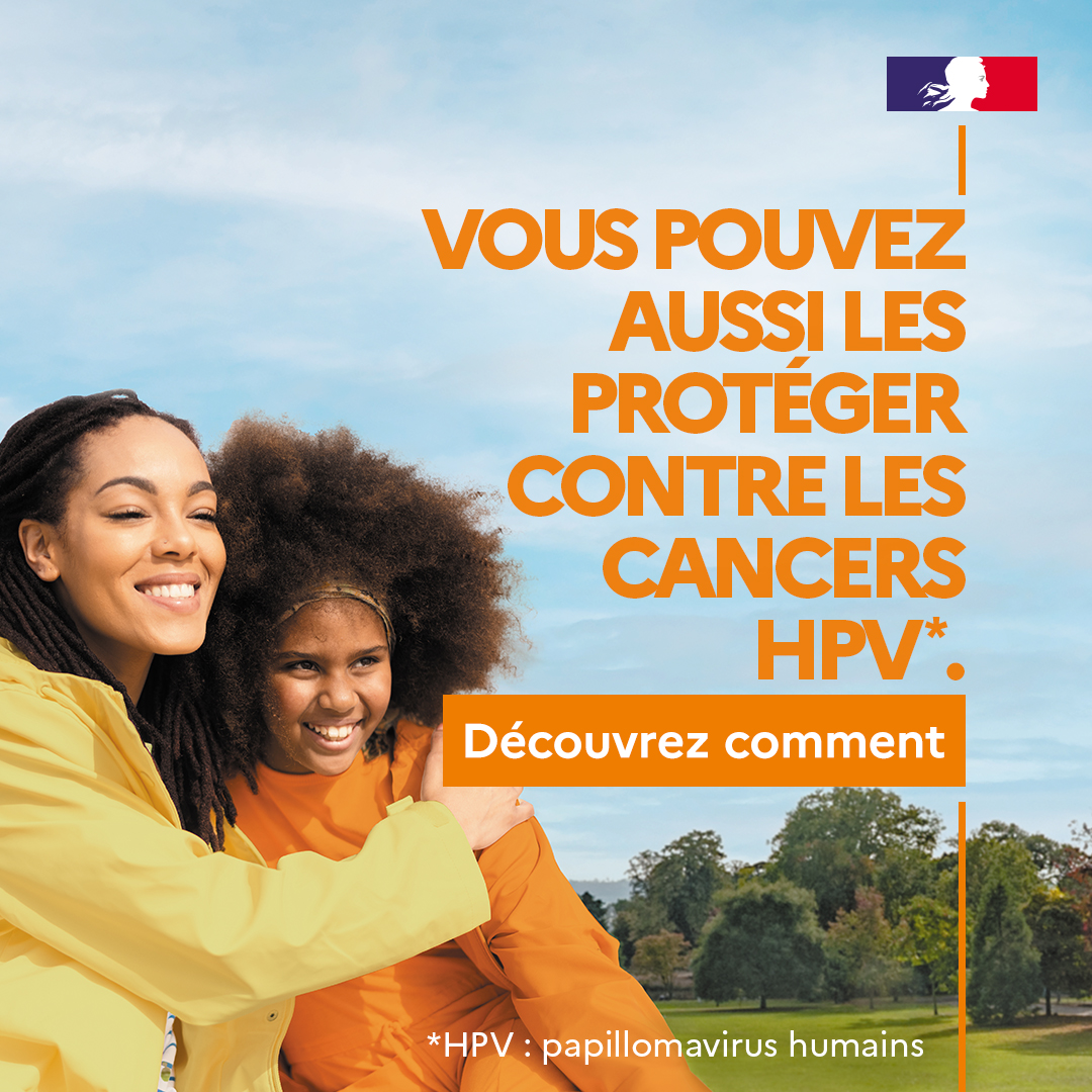 La vaccination contre les #HPV est recommandée pour les filles et les garçons dès 11 ans pour se protéger des #cancers du col de l'utérus, de la vulve, du vagin et de l'anus.

+ infos preventionenfant.e-cancer.fr

#PréventionCancersHPV #VaccinationHPV #MettonsFinAuxCancers