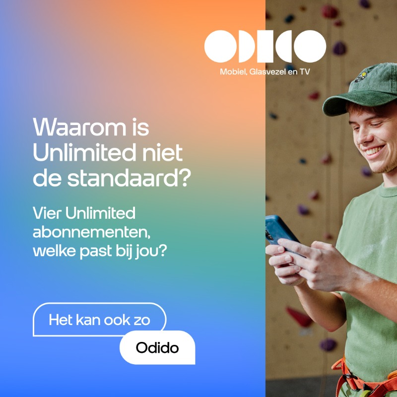 odidonederland's tweet photo. Unlimited voor iedereen. Met de keus uit 4 Unlimited abonnementen, kies je het Unlimited abonnement dat bij je past.