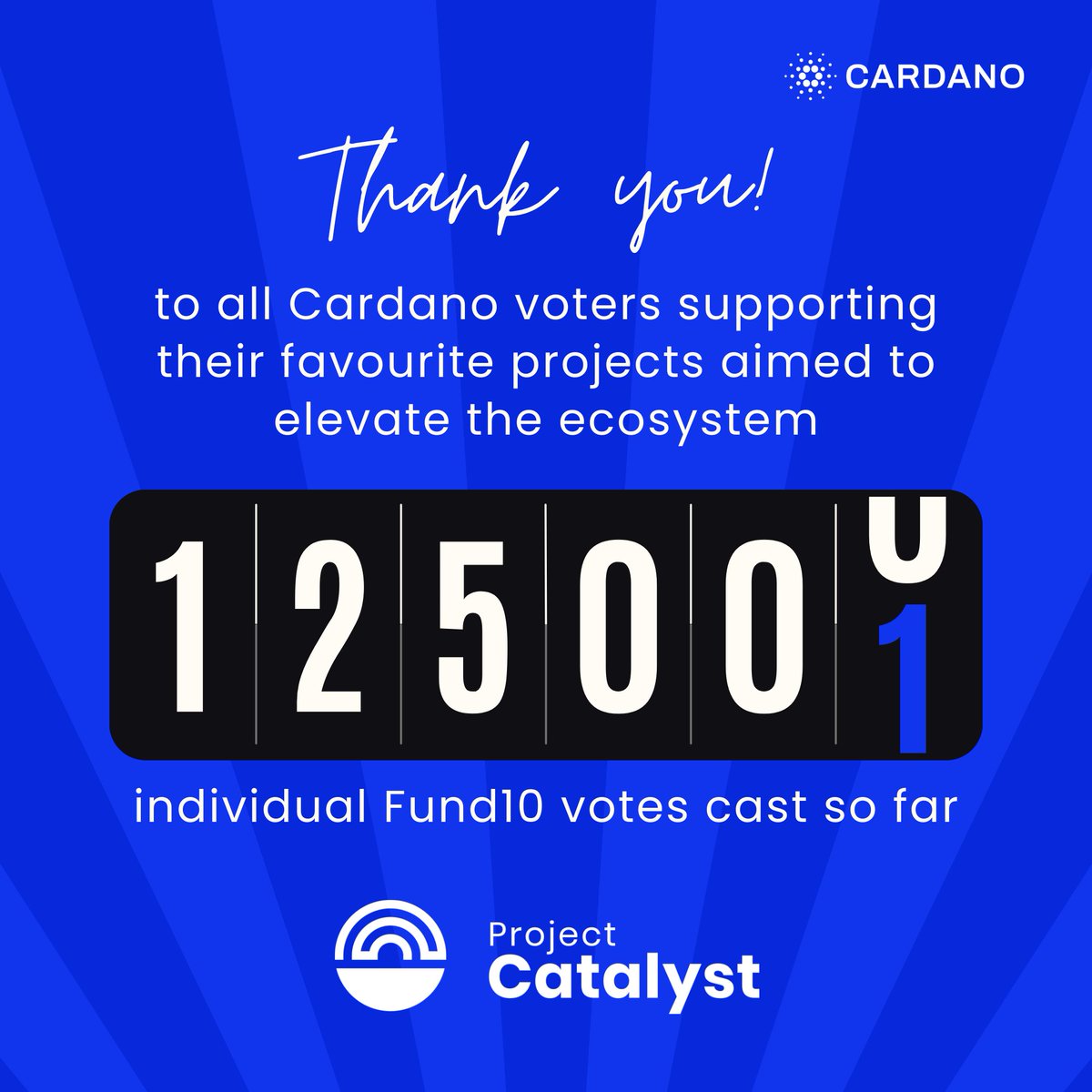 👀 #ProjectCatalyst

Have you cast your vote(s) yet? Biggest voting event of the year currently underway in #Cardano ecosystem. Bear no bear - music doesn't stop. 

Keep voting, keep building. 💪

How to vote: docs.projectcatalyst.io/catalyst-basic…