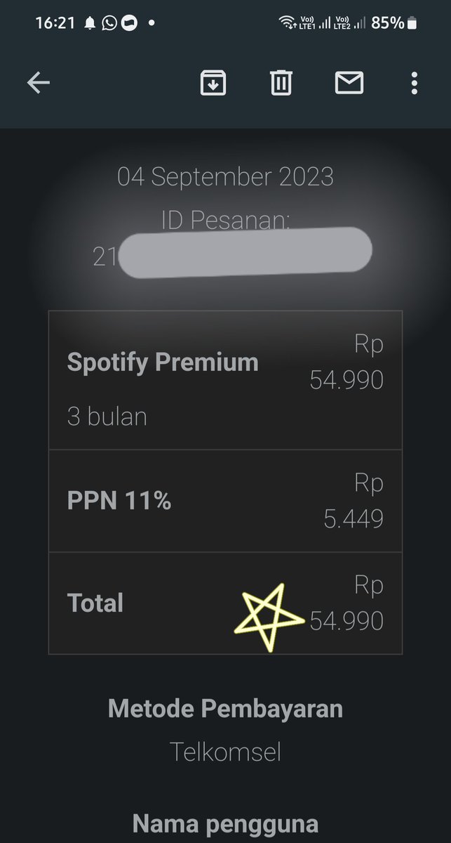 konsumen123's tweet photo. @Telkomsel Kenapa biaya di Spotify dan Telkomsel pascabayar bisa berbeda? Rugi dong saya. @MediaKonsumenID https://t.co/KEAcKt0tUS