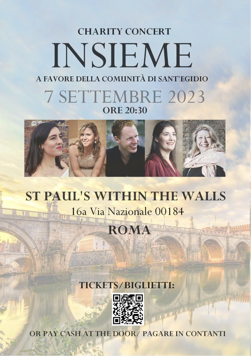 Vorrei invitarvi a questo concerto per i poveri di #Roma organizzato da 5 artisti internazionali. Il loro messaggio è che bisogna lavorare INSIEME con i propri talenti per costruire PONTI. #GiveBack  <a href="/santegidionews/">Comunità di Sant'Egidio</a>
