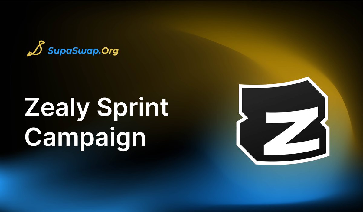 🎉 Exciting News! 🚀

🏁 Introducing the #SupaSwap Zealy Sprint Campaign! Join us for a thrilling 4-week sprint filled with weekly giveaways and a grand prize for the top performers on the leaderboard. 

🏆 $300 #TSCS pool prize. 

Get started now: zealy.io/c/supaswap/que…