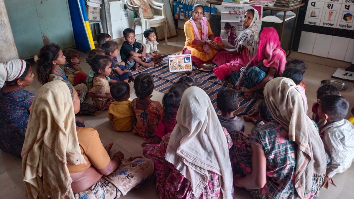 Suposhan Day celebration in Aaganwadi center.