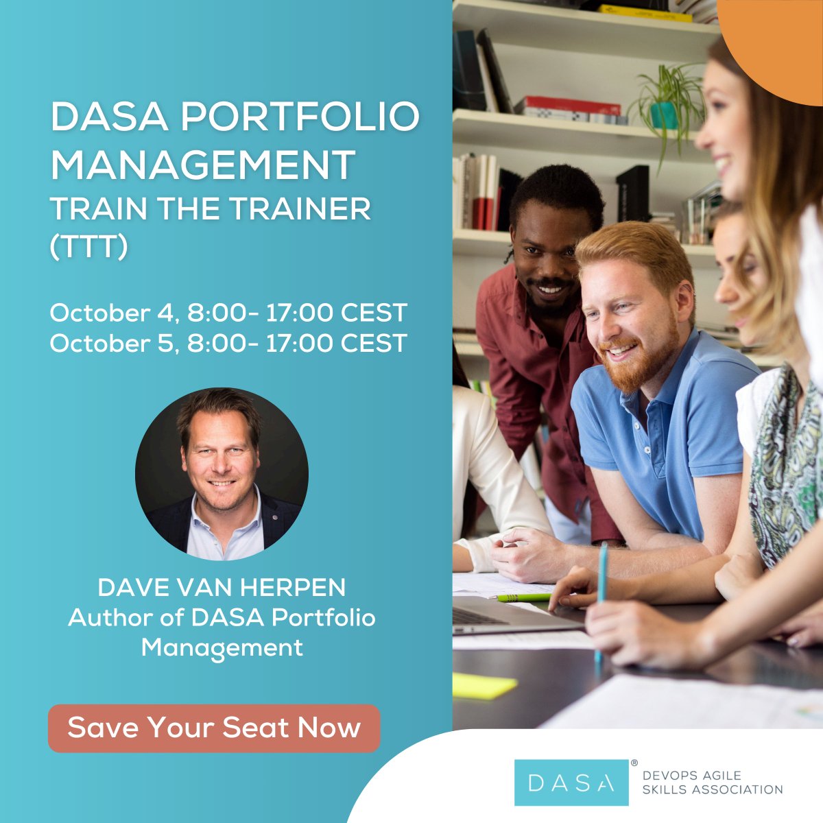 DASA (@dasa_org) on Twitter photo We are excited to invite you to our upcoming DASA Portfolio Management TTT program. This TTT equips you with the knowledge and skills to instruct DASA Portfolio Management program courses effectively.
bit.ly/3Lbvhxv
<a href="/daveherpen/">Dave van Herpen</a> #portfoliomanagement #devopstraining We are excited to invite you to our upcoming DASA Portfolio Management TTT program. This TTT equips you with the knowledge and skills to instruct DASA Portfolio Management program courses effectively.
bit.ly/3Lbvhxv
<a href="/daveherpen/">Dave van Herpen</a> #portfoliomanagement #devopstraining