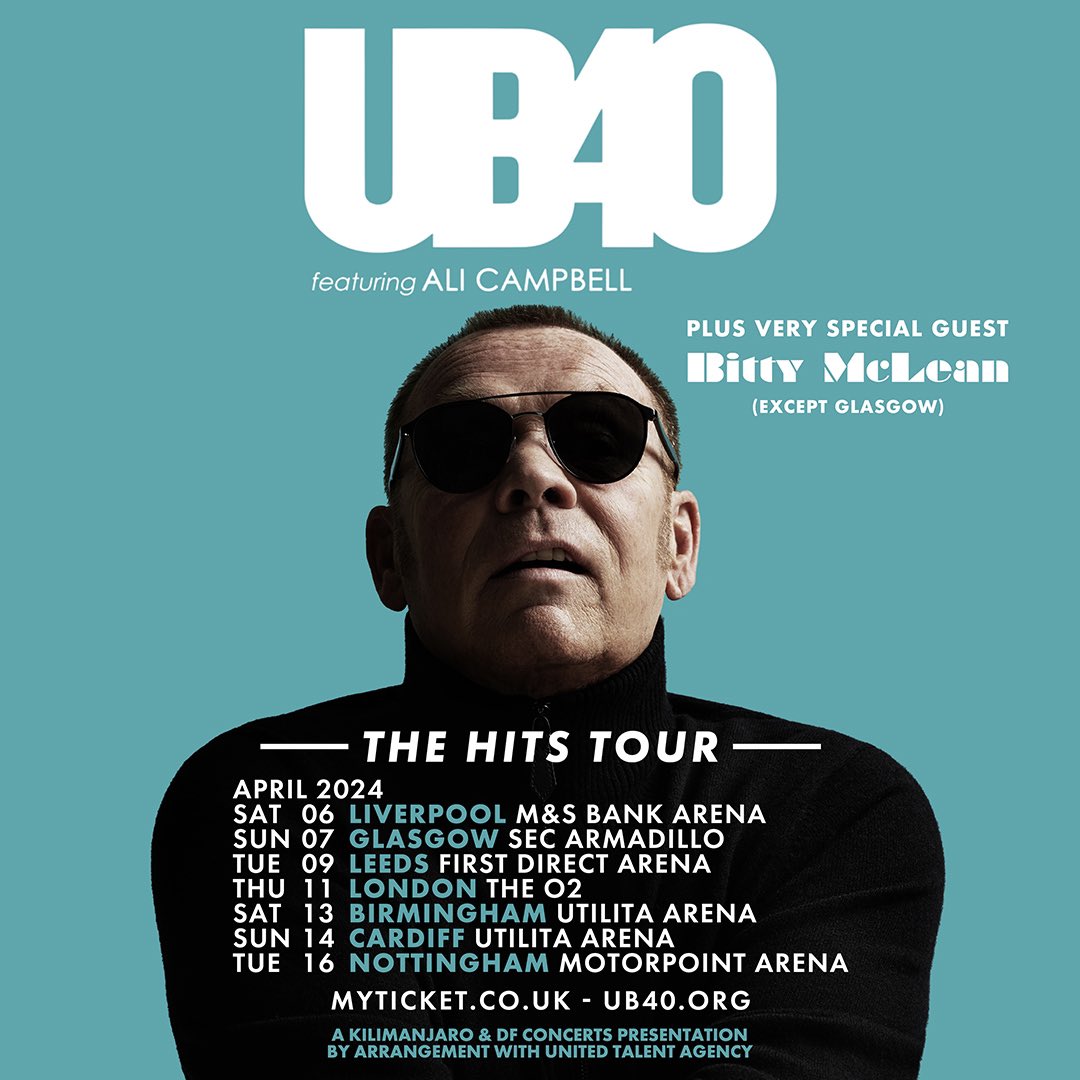 🎵 THE HITS TOUR 2024🎵 Delighted to announce The Hits Tour – coming to an arena near you in April 2024! With very special guest Bitty McLean. Can’t wait to see you all and bring you the biggest hits from throughout our career. General Sale Tickets are on sale 10am Friday 8th