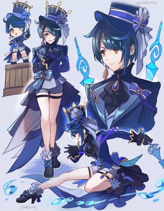 xingqiu hydro archon skin #xingqiu #genshinfanart #hoyocreators #GenshinImpact 