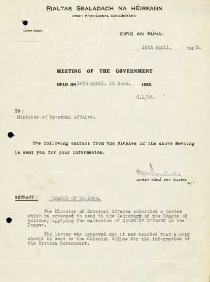 Countdown to #CultureNight2023: we're pretty excited about our two exhibitions which will run on Friday 22 Sept; 'Shadowing the Archives' at the Coach House, Dublin Castle & 'On an equal footing with all' in our office on Bishop St so stay tuned for more info! #LeagueOfNationsIRL