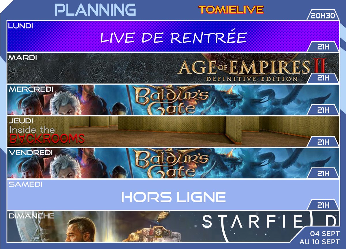Tomie31_Live's tweet photo. Bonjour à tous !
Nous voici repartis pour une nouvelle saison de stream sur Twitch

Rendez-vous sur : https://t.co/0WsImPZsLP https://t.co/gLc7Rhvybn