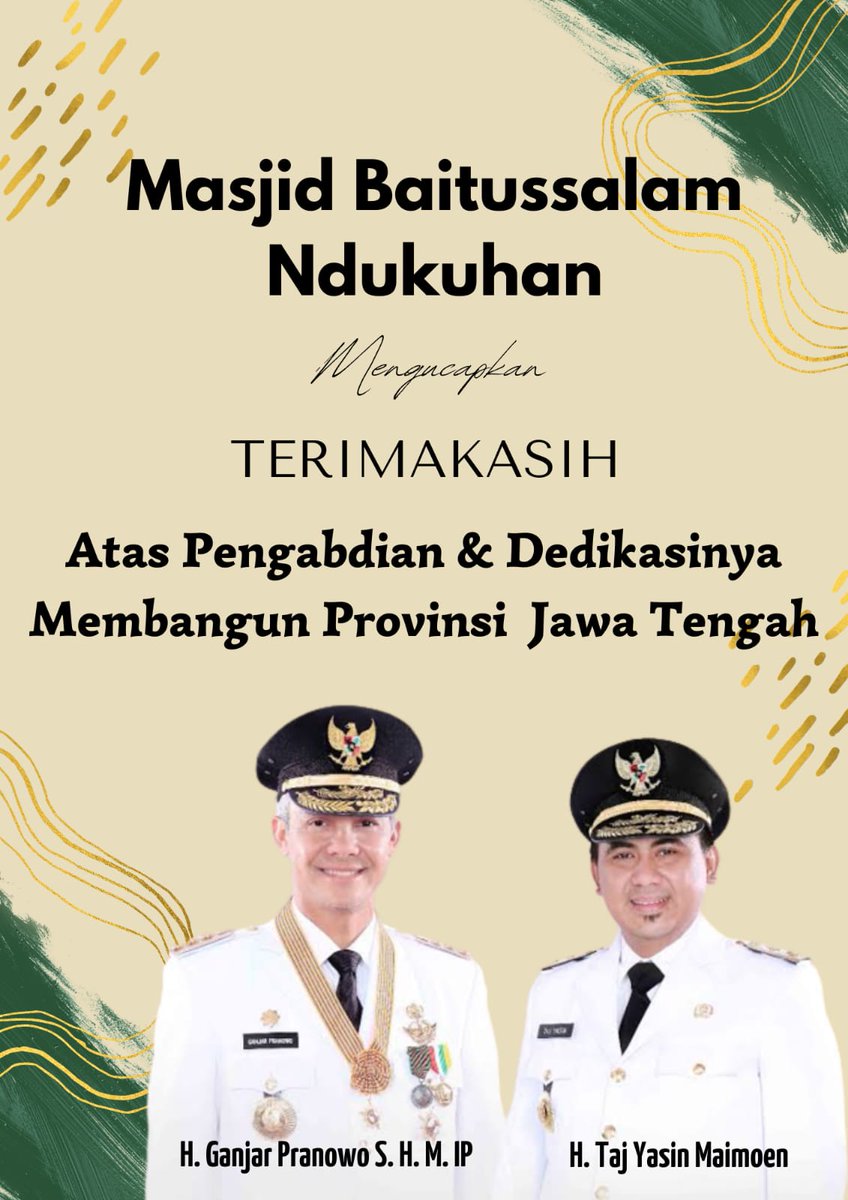 rembanggesang's tweet photo. Serasa baru saja kok udah lima tahun . Lanjutkan Mas Ganjar dan Mas Taj Yasin ....

#GanjarPranowo #tajyasin 
#jatengprov #santrigayengnusantara https://t.co/bcpbwY7xzq