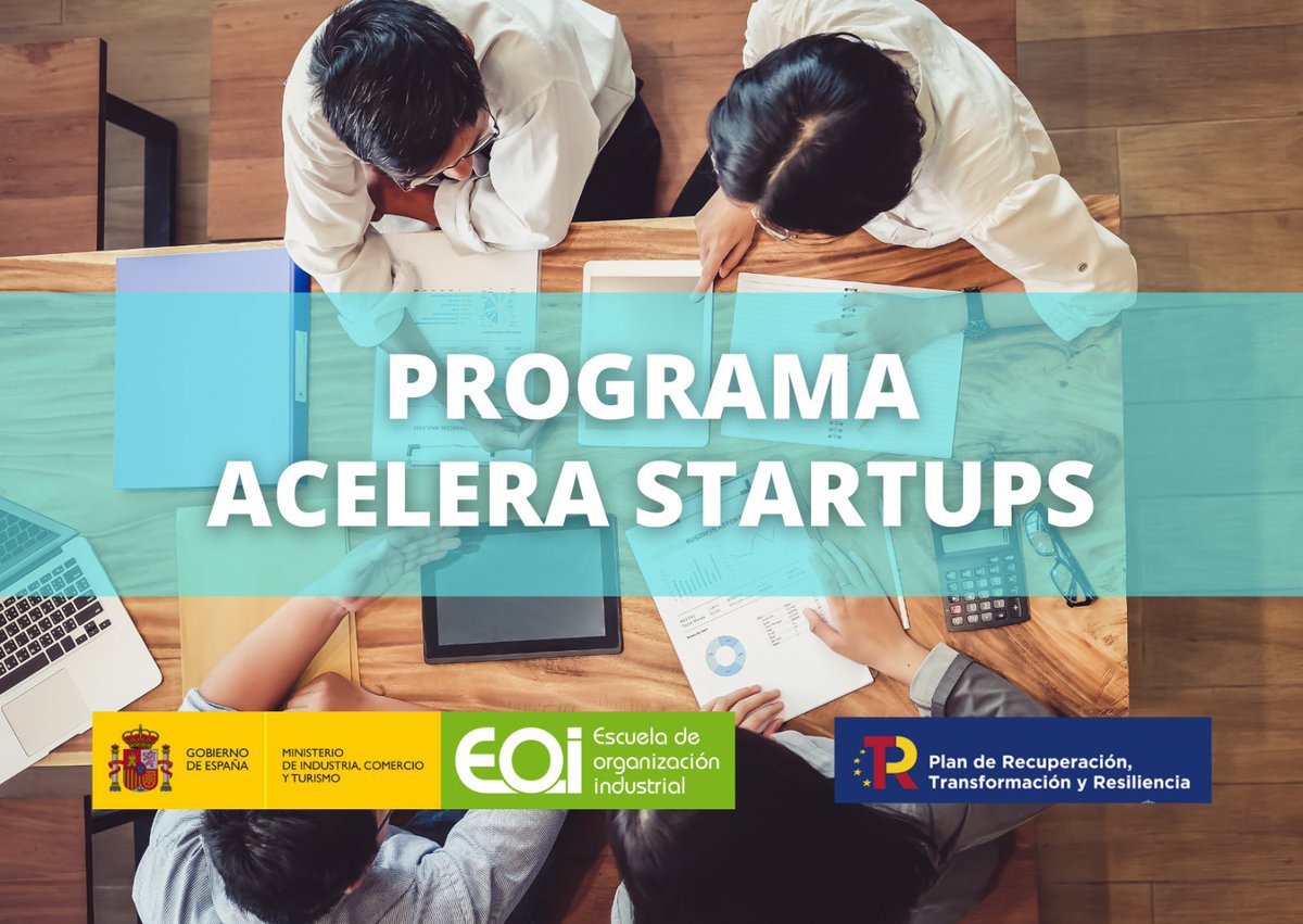 📢 El programa #AceleraStartups de la <a href="/eoi/">EOI</a> para:
🎯 Impulsar 6.100 startups y emprendedores innovadores.
🫰33,3M€ enmarcados dentro del #PlanDeRecuperación

Convocatoria abierta hasta agotar crédito.

✍️ Infórmate en eoi.es/es/acelerastar…