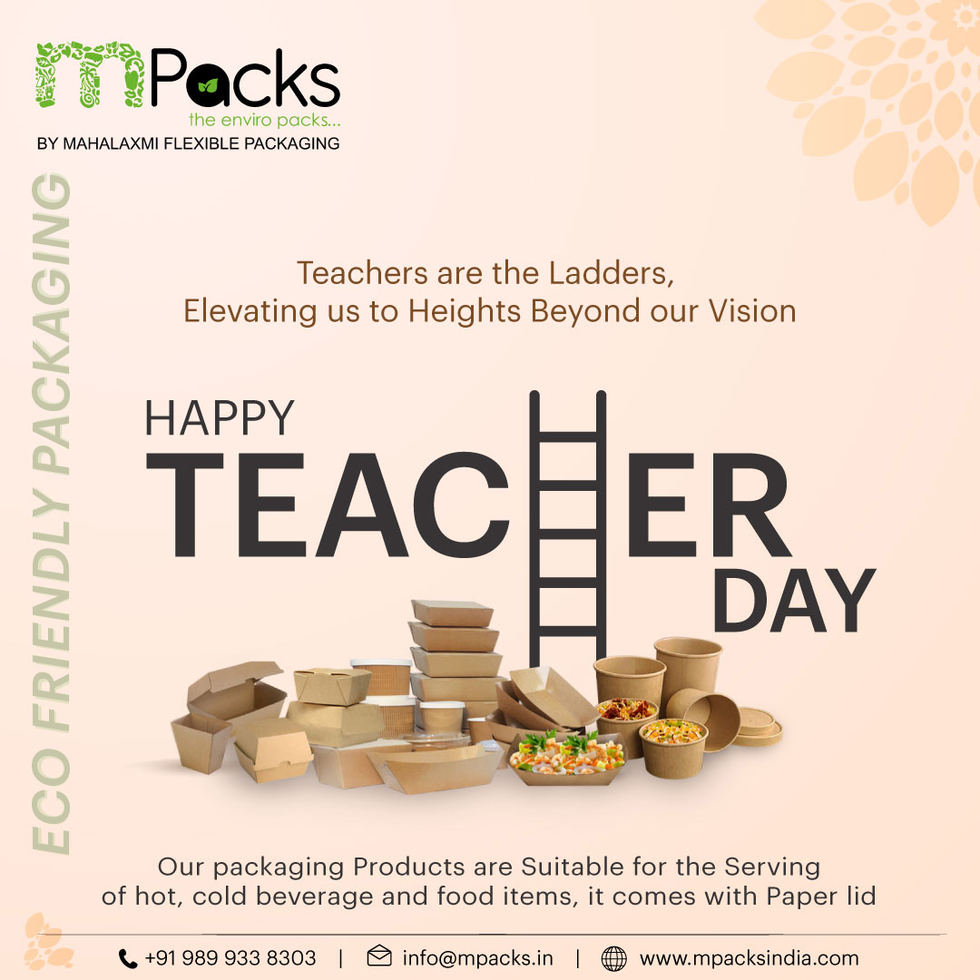 Mpacks_In's tweet photo. Happy #TeachersDay! 📚
Teachers are the ladders, elevating us to heights beyond our vision. Grateful for their guidance and inspiration! 🙏
#ThankYouTeachers #mpacks #paperfoodpackaging
#भारत #NagaChaitanya #BSRO #Greeks https://t.co/4T6cdOZLNa