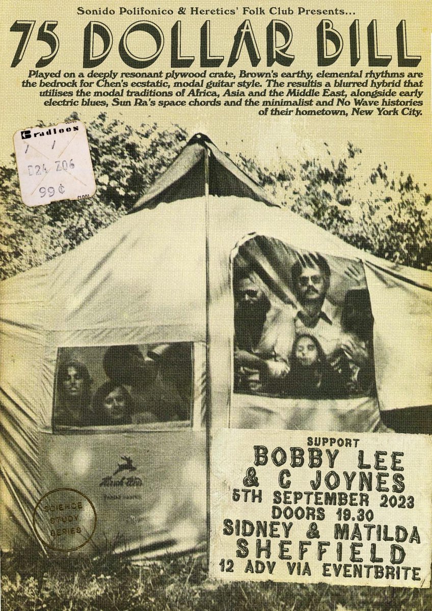 hereticsFC's tweet photo. 75 Dollar Bill, @BobbyLeeBoogie and @CWKJoynes tonight at @sidneymatilda Sheffield. 
Last few adv tickets here…
https://t.co/JLB0TTGrAX https://t.co/N6IUdYo7kP
