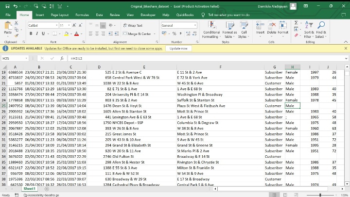 AladejayanD's tweet photo. Day 2 of #20dayswithdata #hertechtrailacademy #HTTDataChallenge #ExcelDataImport #DataCleaning https://t.co/W79ubkK3Y8