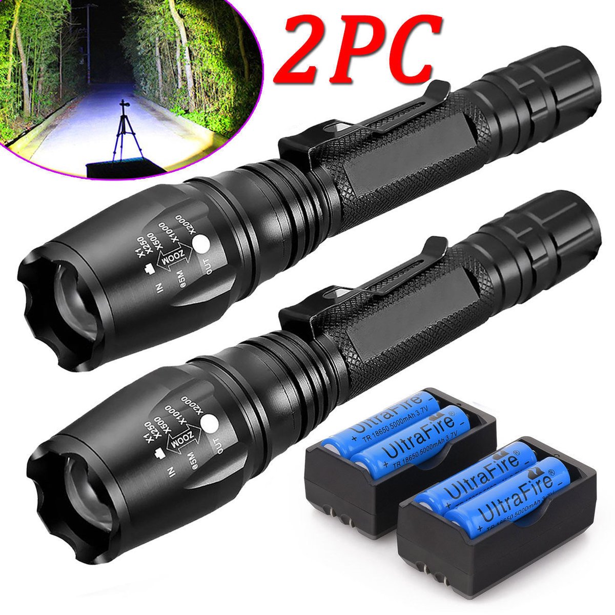 mondawn's tweet image. 2 Sets 12000Lumens #5Modes T6 LED #Flashlight +Charger
lazada.com.my/products/2-set…