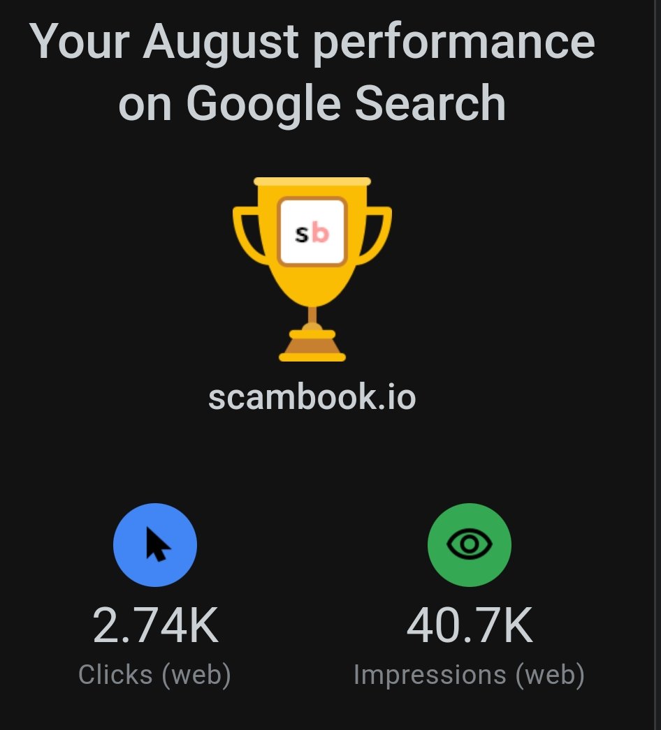 Our website scambook.io is well received by Google search. We are growing 🚀

Get in early and have some #SBT Tokens on #BNBChain

linktr.ee/scambook

<a href="/ScambookToken/">SBT Official</a> <a href="/edawgii/">Scambook</a> #Crypto #BSCGems #BSCGemsAlert
