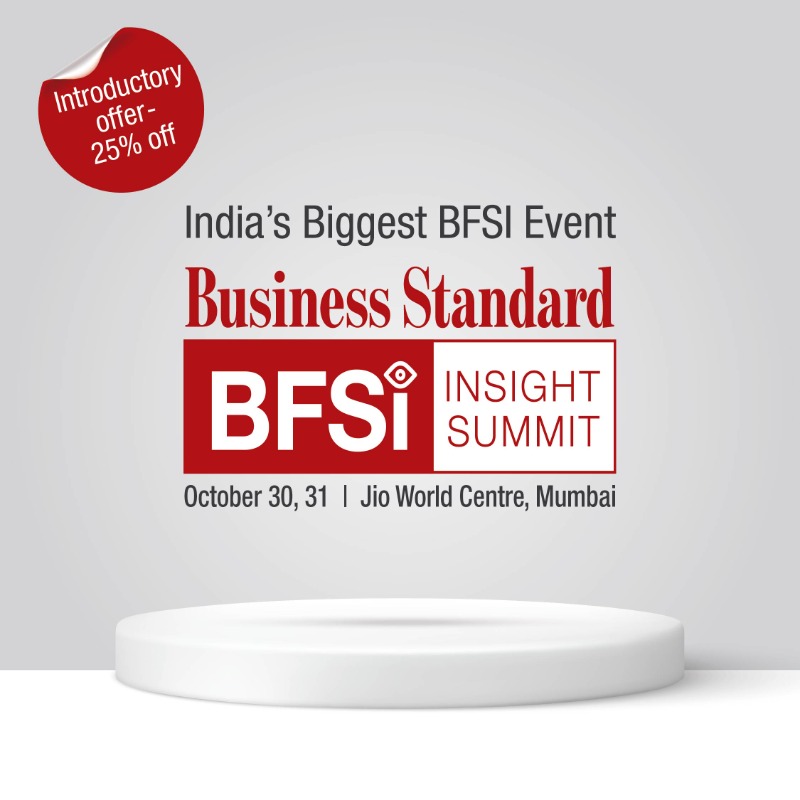 bsindia's tweet photo. Join us at BS BFSI Insight Summit, where innovation takes center stage. Dive into game-changing sessions, discover new ideas, and engage in conversations. 

Shape the future of BFSI with us! Secure your spot now with a limited 25% off introductory offer.