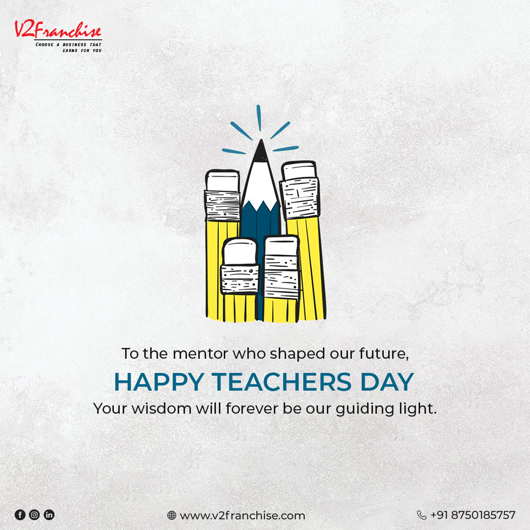 v2franchise's tweet photo. On this special occasion of Teacher's Day, we extend our heartfelt gratitude to the exceptional educators who tirelessly nurture the seeds of knowledge within us.

#teachersday #teacher #teachers #happyteachersday #teacherlife #teachersfollowteachers #education #teacherstyle https://t.co/RFNB7UXNNd