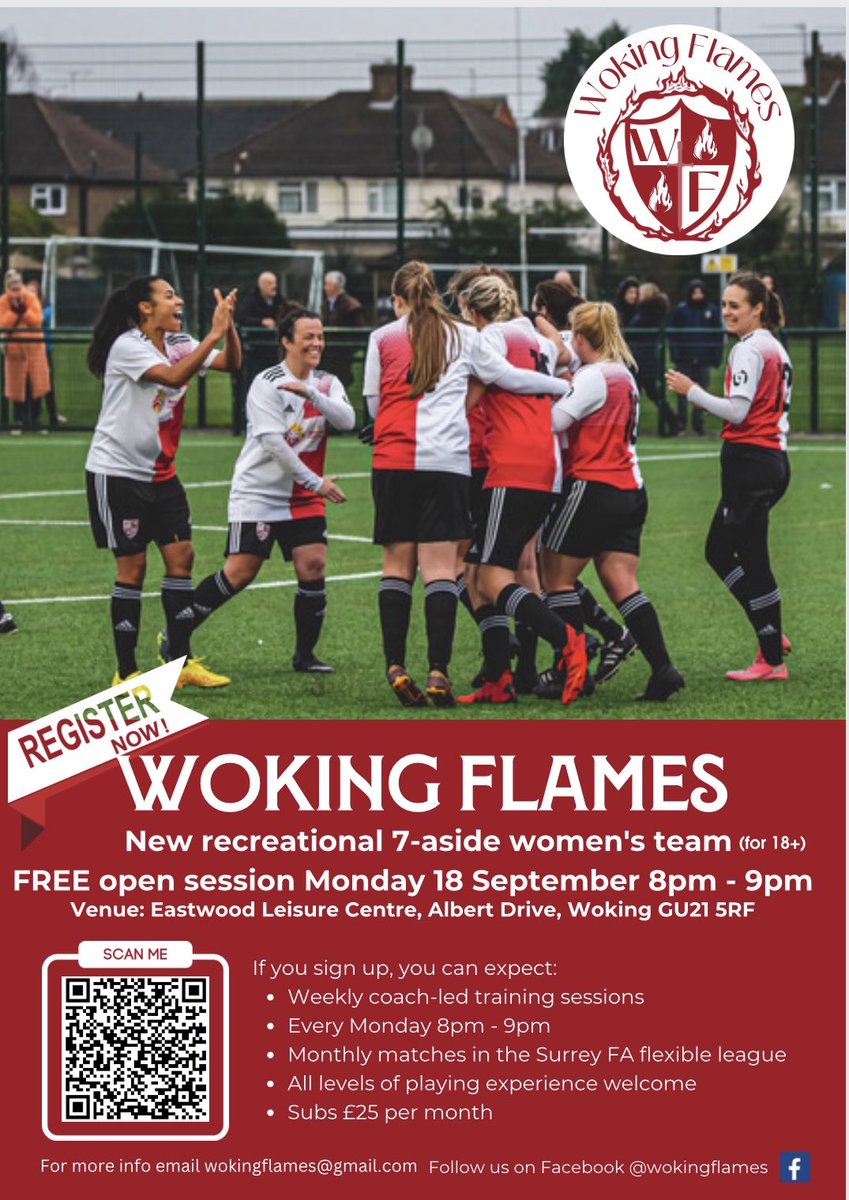 Inspired by the <a href="/Lionesses/">Lionesses</a> ? Looking to join a recreation womens football team? See for more info below 👇🏽 #girlpower #football #womenssport #woking