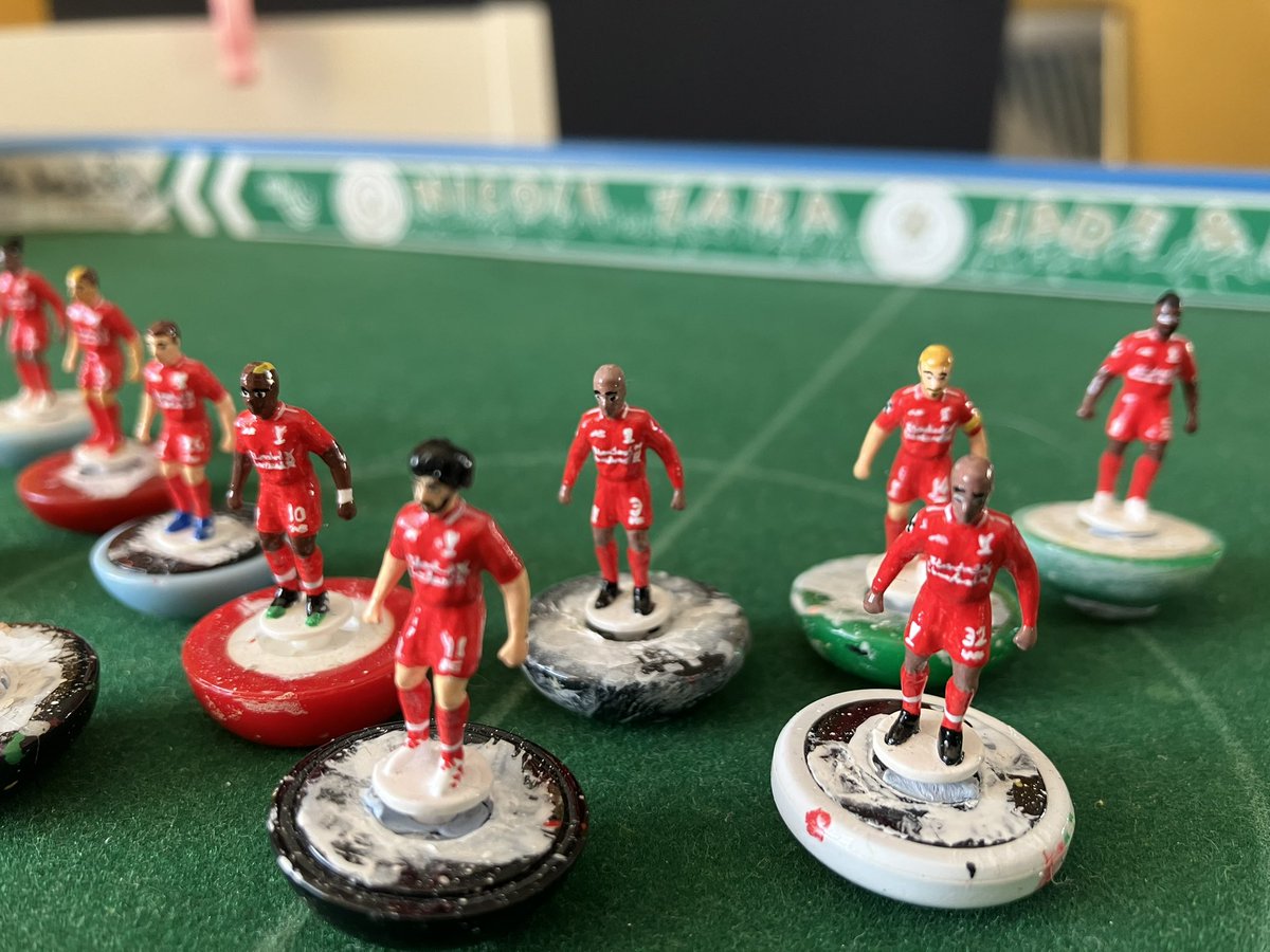 Liverpool figures for sale no bases , hand painted £40 #LiverpoolFC #Subbuteo