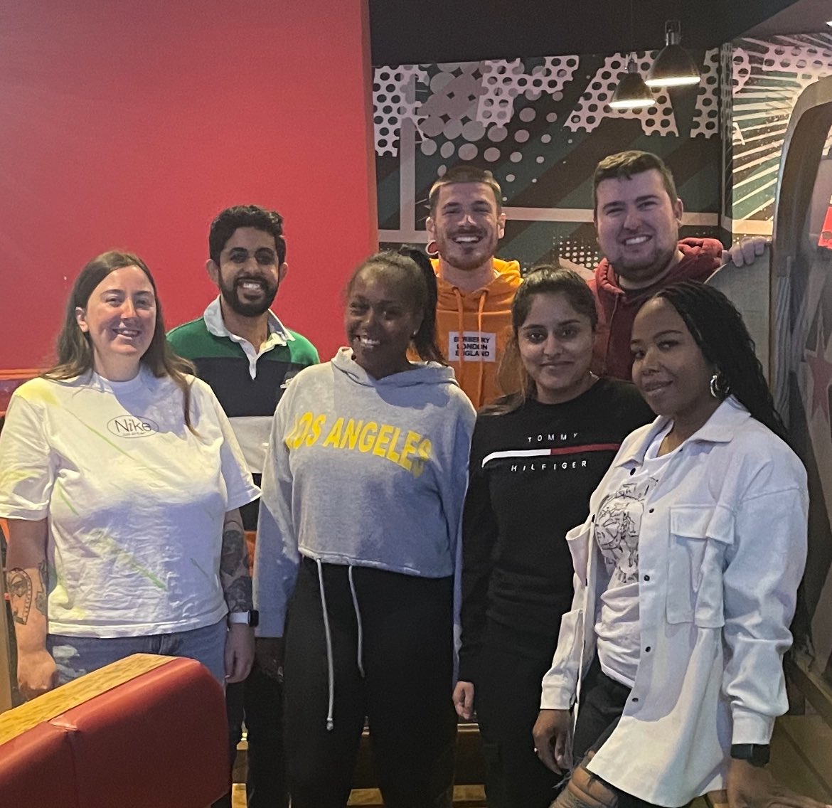 TeamVanti's tweet photo. At Vanti, providing an inclusive environment where our entire team can thrive is vital to us. Our employee resource group, The Inclusion Network, took some time out to discuss how we can improve our diversity initiatives - while also enjoying a few games of bowling too! https://t.co/nHoUxBy86K
