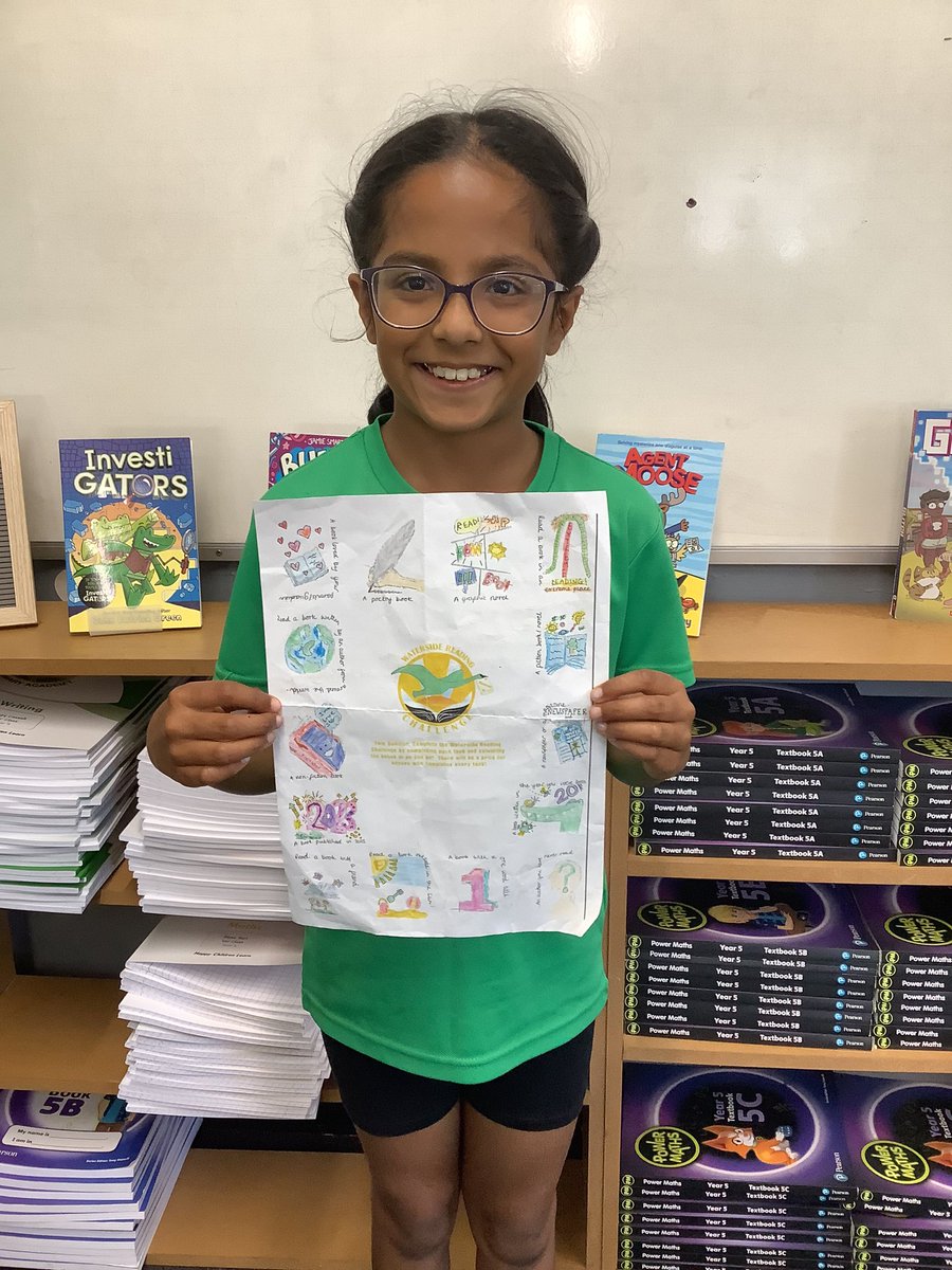 Ver_WPA's tweet photo. Our first Waterside Summer Reading Challenge has come in! Very impressed! #WatersideReading #summerchallenge https://t.co/CB7LDPz4pf