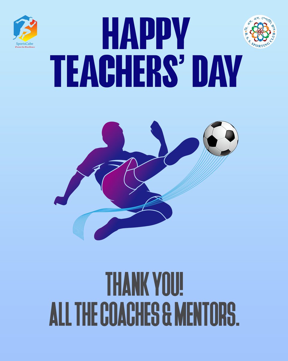 bsssporting's tweet photo. To our coaches, you've guided us on and off the field. Happy Teacher's Day! 🙌⚽ 

#BssSporting🦾 #IndianFootball ⚽ #BSSC ⭐ #JoyBehala #HappyTecahersDay https://t.co/VLSCKK9omM